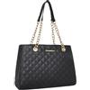 Montana West - Borsa a spalla da donna, misura media, trapuntata, con catena, borsa tote, Large