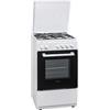 Finlux FXMC55WM - Cucina a gas con forno, 4 Fuochi, 50x50 cm, Classe energetica A