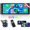 Inefala Autoradio Carplay 1 Din Compatibile con Wireless Android Auto 6,9 Pollici Touchscreen Radio Auto con Bluetooth senza Fili, Mirror Link, FM Radio, EQ, USB, Telecamera Posteriore