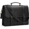 RAINSMORE Borsa Porta PC 15.6 pollici Borsa Lavoro Uomo Borsa Ufficio Pelle PU Borsa a Tracolla Borsa Documenti Borsa Computer Portatile Impermeabile