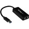 StarTech.com Adattatore USB Ethernet, Convertitore USB 3.0 a Ethernet 10/100/1000Mbps per Laptop, Porta USB 3.0 Pass-through integrata, Dongle USB, Adattatore di Rete LAN RJ45 Gigabit, USB31000S2
