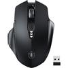 Uineer mouse wireless ricaricabile, [Aggiornato], mouse senza fili 2.4G USB, display a batteria visibile, 4 livelli DPI regolabili, mice pc wireless ricaricabileper PC per il gaming e l'ufficio