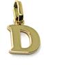 generico Ciondolo, lettera iniziale D in oro giallo 18k, lunghezza 1 cm, 0.4 pollici, squadrata MADE IN ITALY.