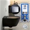 Villeroy & Boch ViClean-I 200 SET completo smart WC con elemento incasso neeos,, V0E200R7+16601CR#SET, ViClean pure black [WC > Smart WC con Elementi Incasso]