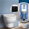 Duravit No.1 Compact set completo WC sospeso con elemento incasso neeos,, 2575090000+16601BM#SET, No.1 bianco [WC > WC con Elementi Incasso]