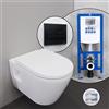 Duravit D-Neo set completo WC sospeso con elemento incasso neeos,, 45780900A1+16601BM#SET, D-Neo bianco [WC > WC con Elementi Incasso]
