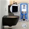 Villeroy & Boch ViClean-I 200 SET completo smart WC con elemento incasso neeos,, V0E200R7+16746BM#SET, ViClean pure black [WC > Smart WC con Elementi Incasso]