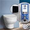 Duravit No.1 Compact set completo WC sospeso con elemento incasso neeos,, 2575090000+16746BM#SET, No.1 bianco [WC > WC con Elementi Incasso]