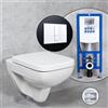 Geberit Renova Plan WC sospeso & Tellkamp sedile WC con elemento incasso neeos,, 202150000+16791WH#SET, Renova; Renova Plan bianco [WC > WC con Elementi Incasso]