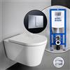Kartell LAUFEN set completo WC sospeso con elemento incasso neeos,, H8203374000001+16791CR#SET, Kartell LAUFEN bianco [WC > WC con Elementi Incasso]
