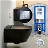 Villeroy & Boch ViClean-I 200 SET completo smart WC con elemento incasso neeos,, V0E200R7+16791CR#SET, ViClean pure black [WC > Smart WC con Elementi Incasso]