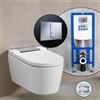 Geberit AquaClean Sela SET completo smart WC con elemento incasso neeos,, 146220211+16791CR#SET, AquaClean Sela bianco/cromo [WC > Smart WC con Elementi Incasso]