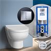 Duravit No.1 Compact set completo WC sospeso con elemento incasso neeos,, 2575090000+16791CR#SET, No.1 bianco [WC > WC con Elementi Incasso]