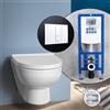 Duravit No.1 Compact set completo WC sospeso con elemento incasso neeos,, 2575090000+16791WH#SET, No.1 bianco [WC > WC con Elementi Incasso]