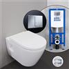 Duravit D-Neo set completo WC sospeso con elemento incasso neeos,, 45780900A1+16791CR#SET, D-Neo bianco [WC > WC con Elementi Incasso]