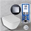 Geberit Smyle Square Compact set completo WC sospeso con elemento incasso neeos,, 500379011+16601CR#SET, Smyle Square bianco [WC > WC con Elementi Incasso]