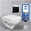 Geberit Renova Plan WC sospeso & Tellkamp sedile WC con elemento incasso neeos,, 202170600+16601BM#SET, Renova; Renova Plan bianco [WC > WC con Elementi Incasso]