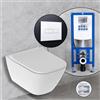 Geberit Smyle Square Compact set completo WC sospeso con elemento incasso neeos,, 500379011+16601WH#SET, Smyle Square bianco [WC > WC con Elementi Incasso]