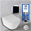 Geberit Smyle Square Compact set completo WC sospeso con elemento incasso neeos,, 500379011+16746BM#SET, Smyle Square bianco [WC > WC con Elementi Incasso]