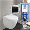 Villeroy & Boch Subway 2.0 Compact set completo WC sospeso con elemento incasso neeos,, 5606R0R1+16601BM#SET, Subway 2.0 bianco [WC > WC con Elementi Incasso]