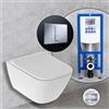 Geberit Smyle Square Compact set completo WC sospeso con elemento incasso neeos,, 500379011+16791CR#SET, Smyle Square bianco [WC > WC con Elementi Incasso]