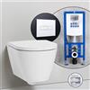 Kartell LAUFEN set completo WC sospeso con elemento incasso neeos,, H8203377570001+16601WH#SET, Kartell LAUFEN bianco opaco [WC > WC con Elementi Incasso]