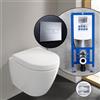 Villeroy & Boch Subway 2.0 Compact set completo WC sospeso con elemento incasso neeos,, 5606R0R1+16601CR#SET, Subway 2.0 bianco [WC > WC con Elementi Incasso]