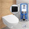 Villeroy & Boch O.novo Compact SET completo WC sospeso con elemento incasso neeos,, 5688HR01+16601BM#SET, O.novo bianco [WC > WC con Elementi Incasso]