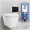 Kartell LAUFEN set completo WC sospeso con elemento incasso neeos,, H8203377570001+16791BM#SET, Kartell LAUFEN bianco opaco [WC > WC con Elementi Incasso]