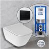 Geberit Smyle Square Compact set completo WC sospeso con elemento incasso neeos,, 500379018+16601BM#SET, Smyle Square bianco [WC > WC con Elementi Incasso]