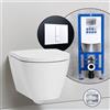 Kartell LAUFEN set completo WC sospeso con elemento incasso neeos,, H8203377570001+16791WH#SET, Kartell LAUFEN bianco opaco [WC > WC con Elementi Incasso]