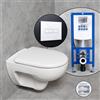 Geberit Renova WC sospeso & Tellkamp sedile WC con elemento incasso neeos,, 203040000+16601WH#SET, Renova; Renova Plan bianco [WC > WC con Elementi Incasso]