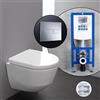 LAUFEN Pro Compact set completo WC sospeso con elemento incasso neeos,, H8209654000001+16601CR#SET, Pro bianco [WC > WC con Elementi Incasso]