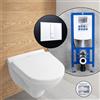 Villeroy & Boch O.novo Compact SET completo WC sospeso con elemento incasso neeos,, 5688HR01+16791WH#SET, O.novo bianco [WC > WC con Elementi Incasso]