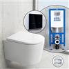 neoro n50 set completo WC sospeso con SilentPowerFlush e neeos elemento incasso,, BN0510WH+16746BM#SET, n50 bianco [WC > WC con Elementi Incasso]