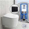 neoro n50 set completo WC sospeso con SilentPowerFlush e neeos elemento incasso,, BN0510WH+16791BM#SET, n50 bianco [WC > WC con Elementi Incasso]