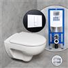 Geberit Renova WC sospeso & Tellkamp sedile WC con elemento incasso neeos,, 203040000+16791WH#SET, Renova; Renova Plan bianco [WC > WC con Elementi Incasso]