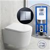 neoro n50 set completo WC sospeso con SilentPowerFlush e neeos elemento incasso,, BN0510WH+16791CR#SET, n50 bianco [WC > WC con Elementi Incasso]