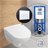 Villeroy & Boch O.novo Compact SET completo WC sospeso con elemento incasso neeos,, 5688HRR1+16601WH#SET, O.novo bianco [WC > WC con Elementi Incasso]