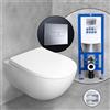 Geberit Acanto WC sospeso & Tellkamp sedile WC con elemento incasso neeos,, 500600012+16601CR#SET, Acanto bianco [WC > WC con Elementi Incasso]