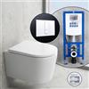 neoro n50 set completo WC sospeso con SilentPowerFlush e neeos elemento incasso,, BN0510WH+16791WH#SET, n50 bianco [WC > WC con Elementi Incasso]