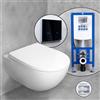 Geberit Acanto WC sospeso & Tellkamp sedile WC con elemento incasso neeos,, 500600012+16746BM#SET, Acanto bianco [WC > WC con Elementi Incasso]