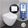 Duravit D-Neo set completo WC sospeso con elemento incasso neeos,, 45870900A1+16791WH#SET, D-Neo bianco [WC > WC con Elementi Incasso]
