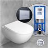 Geberit Acanto WC sospeso & Tellkamp sedile WC con elemento incasso neeos,, 500600018+16601CR#SET, Acanto bianco [WC > WC con Elementi Incasso]