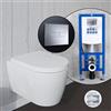 Duravit ME by Starck set completo WC sospeso con elemento incasso neeos,, 2584092000+16601CR#SET, ME by Starck bianco [WC > WC con Elementi Incasso]