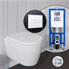 Duravit ME by Starck set completo WC sospeso con elemento incasso neeos,, 2584092000+16601WH#SET, ME by Starck bianco [WC > WC con Elementi Incasso]