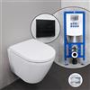 Duravit D-Neo set completo WC sospeso con elemento incasso neeos,, 45880900A1+16601BM#SET, D-Neo bianco [WC > WC con Elementi Incasso]