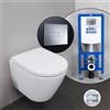 Duravit D-Neo set completo WC sospeso con elemento incasso neeos,, 45880900A1+16601CR#SET, D-Neo bianco [WC > WC con Elementi Incasso]