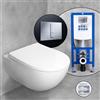 Geberit Acanto WC sospeso & Tellkamp sedile WC con elemento incasso neeos,, 500600018+16791CR#SET, Acanto bianco [WC > WC con Elementi Incasso]