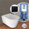Geberit ONE set completo WC sospeso con elemento incasso neeos,, 500201011+16601BM#SET, ONE bianco [WC > WC con Elementi Incasso]